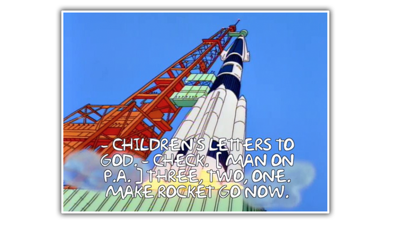 Illustration for article titled The Mystery Of The Space Shuttle In That Simpsons Episode Where Homer Went To Space